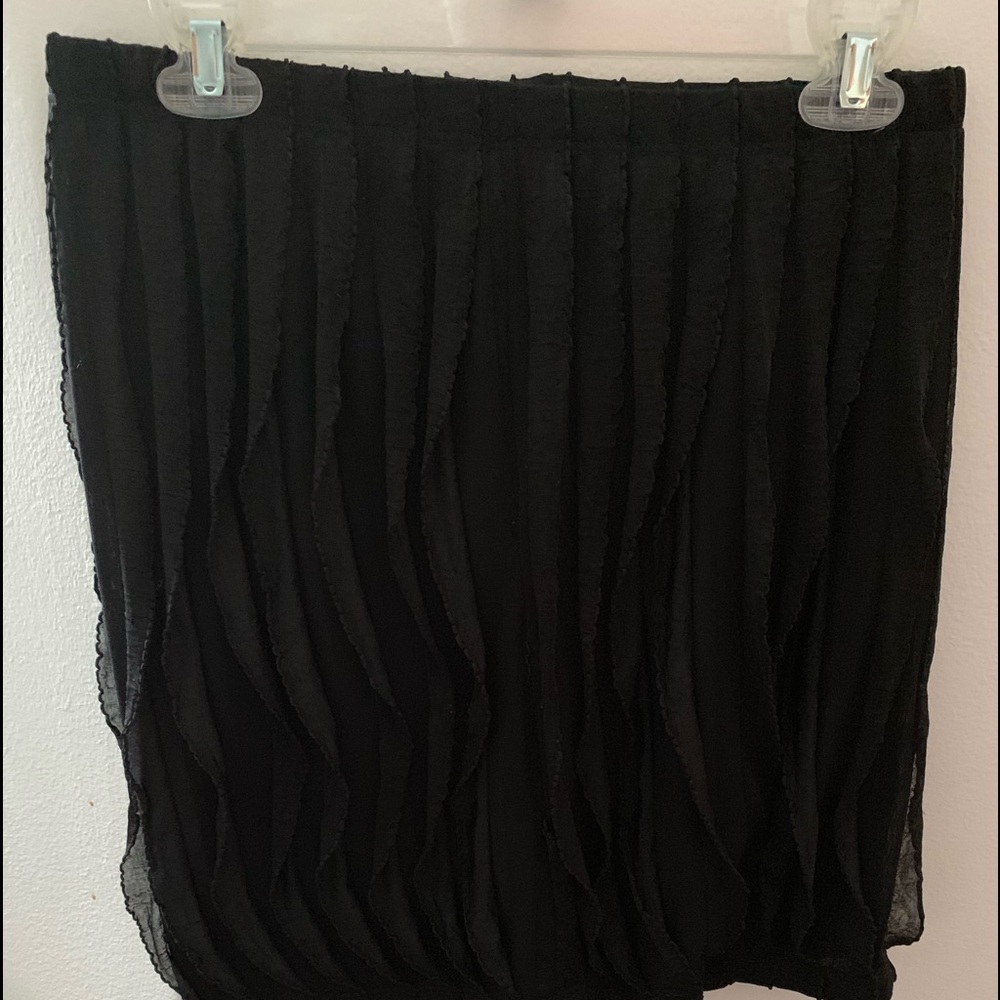 Black strapless top, size Large
